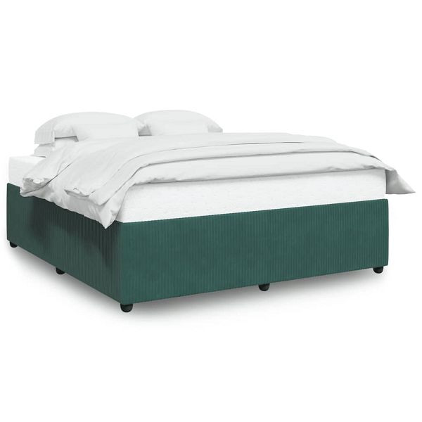 vidaXL Bettgestell Dunkelgrün 200x200 cm Samt, Top-Qualität, 3285033