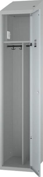 Eurobox Umkleidespind Strom, 1 Abteil, mit Steckdose, 400 mm, ohne Füße, 1000-040101