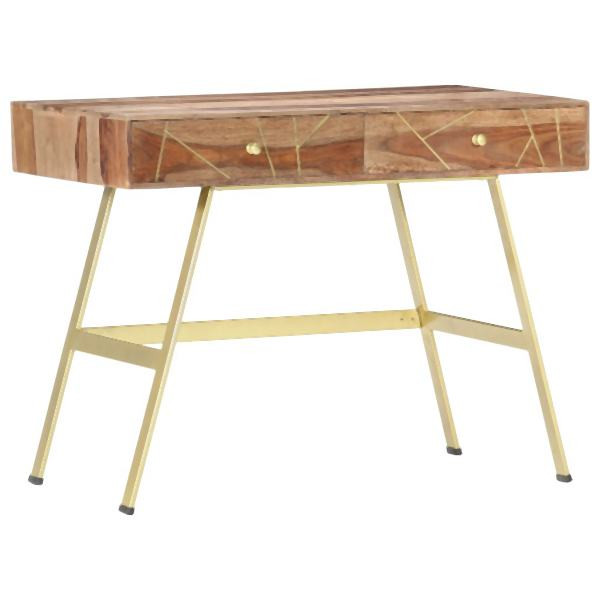 vidaXL Schreibtisch mit Schubladen 100x55x75 cm Massivholz Palisander, 286151
