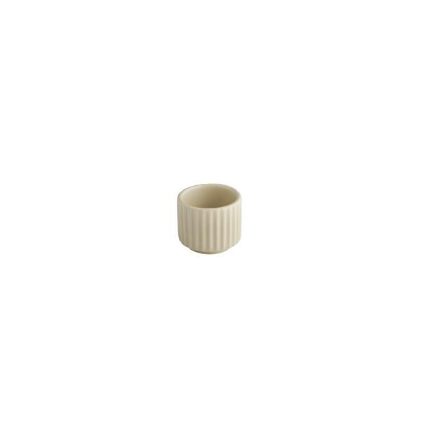 APS Eierbecher/ Mini-Schale THE GRID - Porzellan, Ø 4,5 cm, 25 ml, Farbe sand, stapelbar, 19020