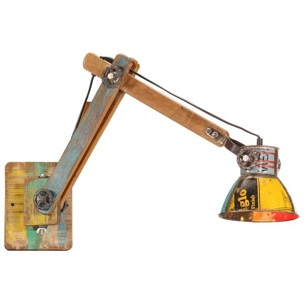 vidaXL Wandleuchte Industrie-Stil Mehrfarbig Rund E27, 344403