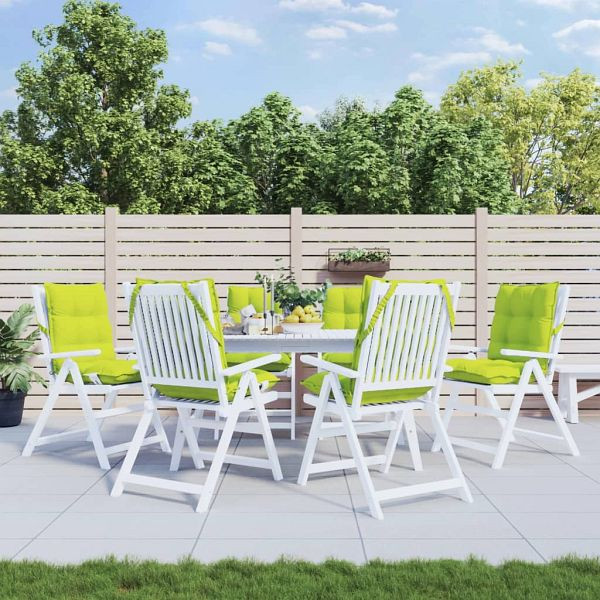 vidaXL Niedriglehner-Auflagen 6 Stück Neongrün Oxford-Gewebe, 377706