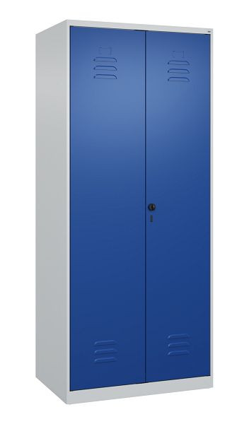 C+P Mehrzweckschrank Classic PLUS, C Wäsche-/Garderobenspind Classic PLUS, 2 Abteile, 1850x800x500mm, 7035/5010, Drehriegel, 080600-22 S10003