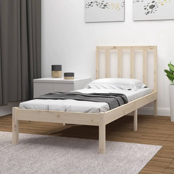 vidaXL Massivholzbett Kiefer 100x200 cm, Material: Massives Kiefernholz (unbehandelt), 3105061