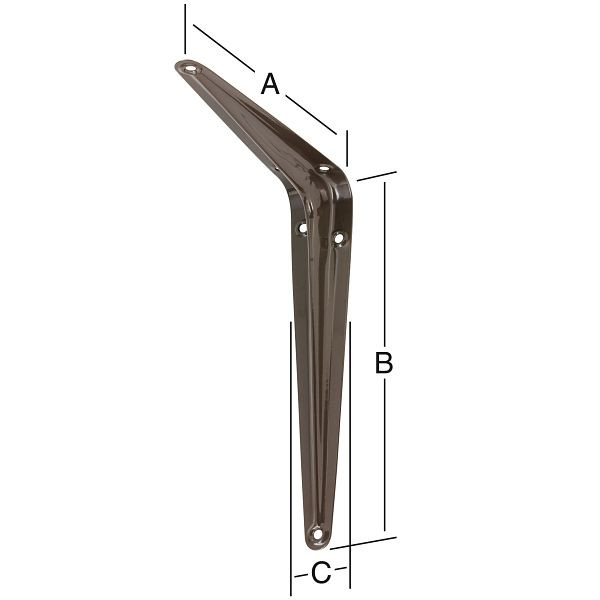 Vormann Stahlblechkonsolen 100 x 125 mm, braun, VE: 20 Stück, 000150100LB