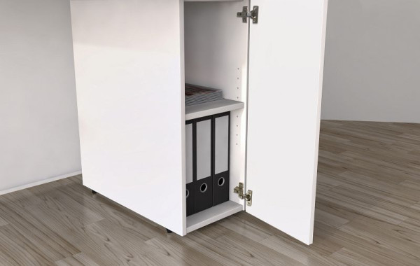 Kerkmann Stauraum mit Tür, B 300 mm x T 600 mm x H 735 mm, Farbe: weiß, 21357110