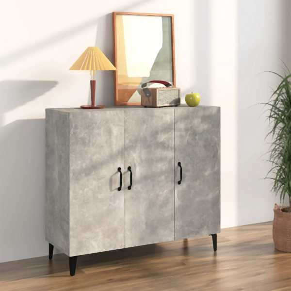 vidaXL Sideboard Betongrau 90x34x80 cm Holzwerkstoff, 812505
