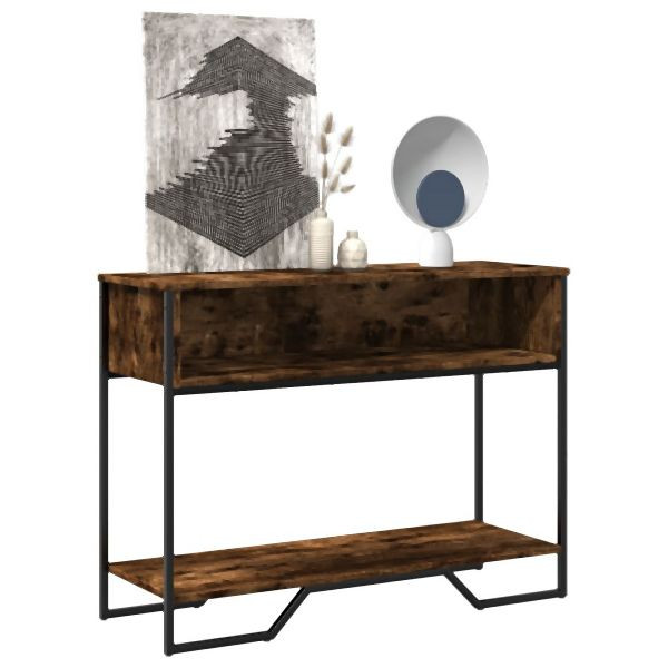 vidaXL Konsolentisch Räuchereiche 100x35x74,5 cm Holzwerkstoff, 848531