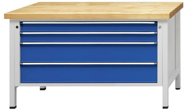 ANKE Werkbänke Kastenwerkbank, Modell 21 VX, 1500 x 800 x 890 mm, RAL 7035/5010, KSP 40 mm, 330.269
