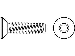 Senkblechschrauben ISO 14586 Stahl 3,5 x 9,5 -F-T15 galvanisch verzinkt VE=S (1000 Stück)
