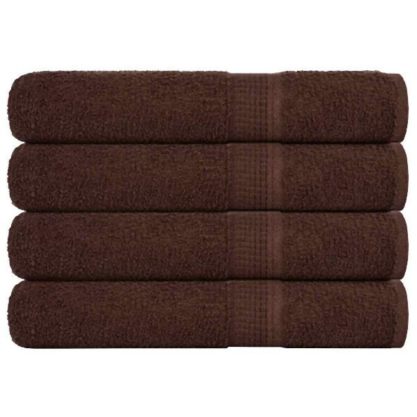 vidaXL Saunatücher 4 Stück Braun 80x200 cm 360 g/m² 100% Baumwolle, 136768