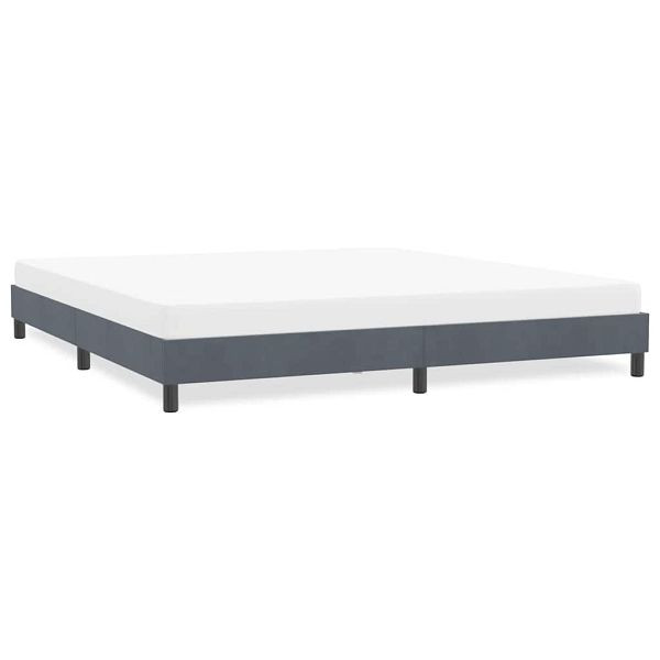 vidaXL Bettgestell ohne Matratze Dunkelgrau 180x210 cm Samt, 4101368