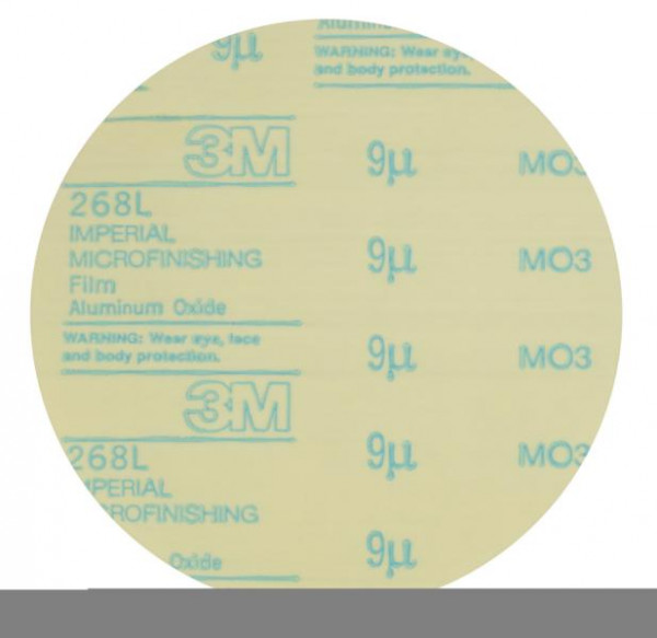 3M STIkit Microfinishing Film Rolle 268L, Scheibe, 76,2 mm, 15 Micron, PSA, VE: 20 Rollen a 500 Stück, 7000082174