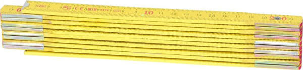 KS Tools Holz-Gliedermaßstab, gelb, 2m, 300.0060