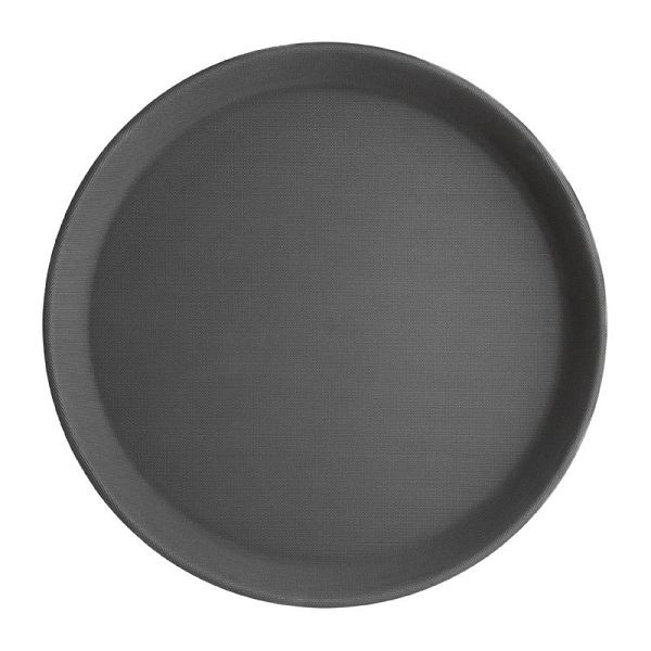 Olympia Kristallon Polypropylen Antirutsch Serviertablett rund 35,6cm, C557