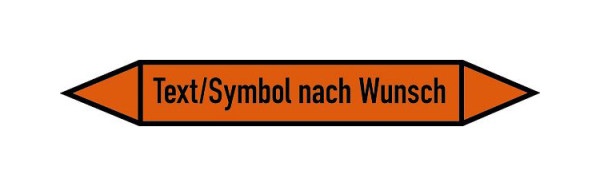 Schilder Klar Rohrleitungskennzeichen Säuren-Text nach Wunsch, 187x26 mm Folie selbstklebend, 30900/61
