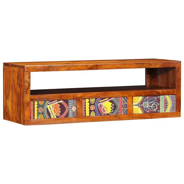 vidaXL TV-Wandschrank Mehrfarbig 90x30x30 cm Massivholz Akazie, 4016504