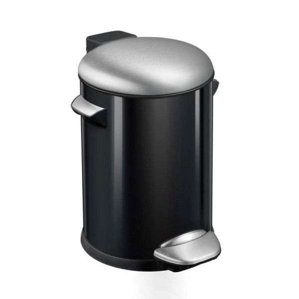 STEIN HGS Belle Deluxe Treteimer, schwarz, edelstahl, matt, 3 Liter, 83979.0008