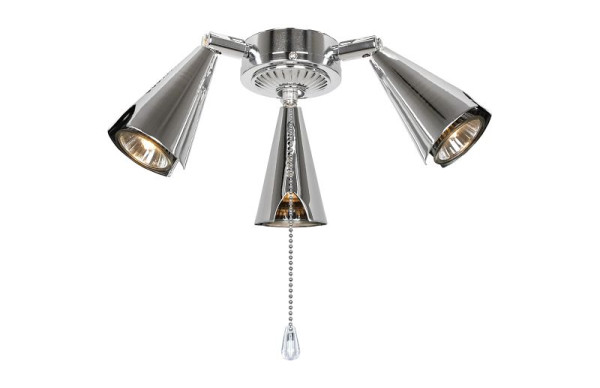 CasaFan Deckenventilator Leuchte 5-II Chrom glänzend, 3 Strahler, 1114