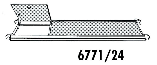 HYMER Bühne mit Durchstiegsklappe, Länge 2,45 m, Breite 0,65 m, 677124
