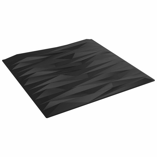 vidaXL Wandpaneele 24-teilig Schwarz Stein 50 x 50 cm XPS Schaum, 42046048