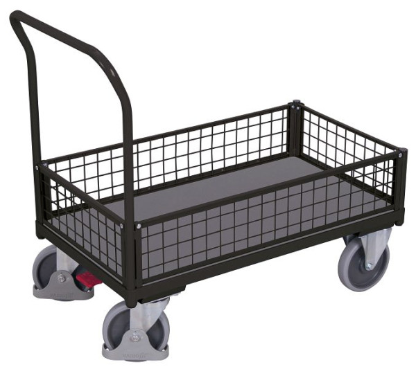 VARIOfit Kastenwagen mit Draht, Ladefläche: 1.210 x 750 mm, RAL 7016 anthrazitgrau, sw-800.457/AG