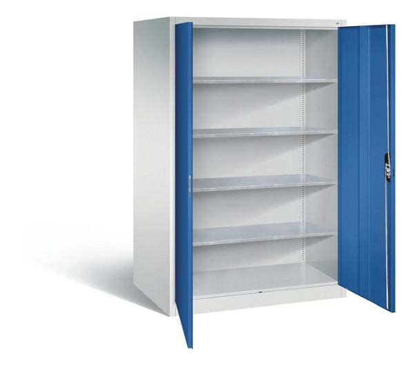 C+P Werkzeugschrank Acurado, H1950xB1200xT800mm, Farbe: Lichtgrau / Enzianblau, Muldengriff, 8934-00 S10197