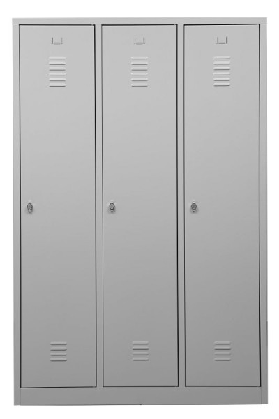 Gürkan Garderobenschrank, 50 x 118,5 x 180 cm, Lichtgrau, Vorhangschloss, Trennwand innen fest, WRD/3.18120, 105459