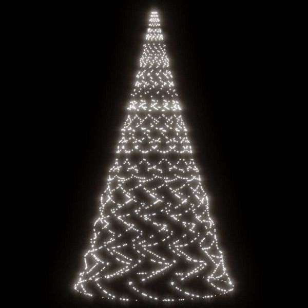 VidaXL LED Weihnachtsbaum Für Fahnenmast, 180 Cm Hoch, 108 Warmweiße LEDs, 8 Lichteffekte, Mit Erdspieß