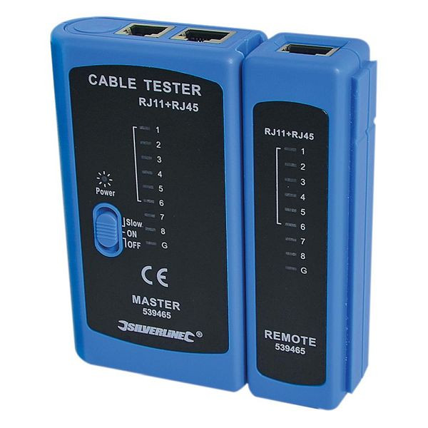 Silverline Netzwerktester, RJ11, RJ12 u. RJ45, 539465