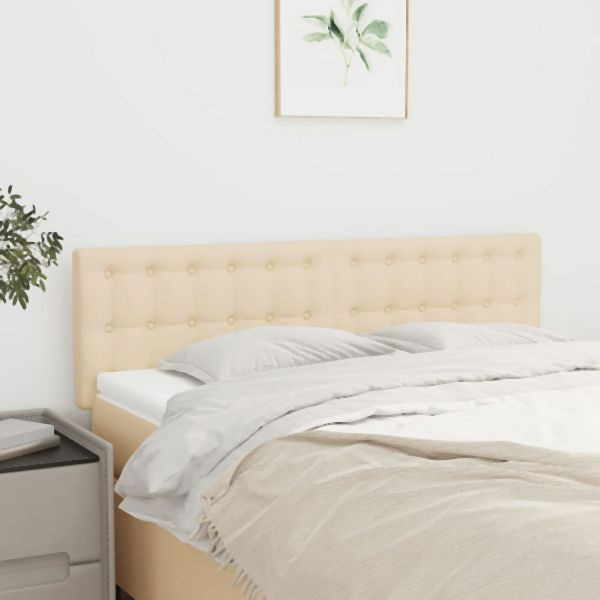 vidaXL Kopfteile 2 Stück Creme 72x5x78/88 cm Stoff, 346461