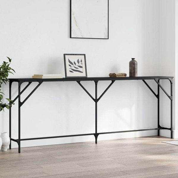 vidaXL Konsolentisch Schwarz 200x29x75 cm Holzwerkstoff, 837777
