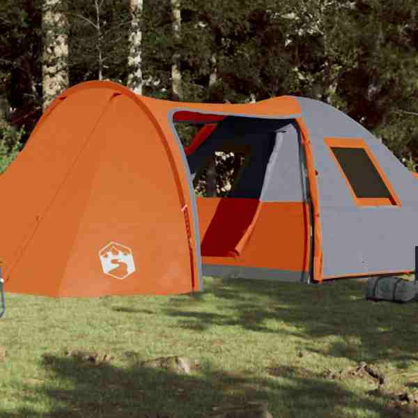 vidaXL Kuppel-Familienzelt 6 Personen Orange Wasserdicht, 94355