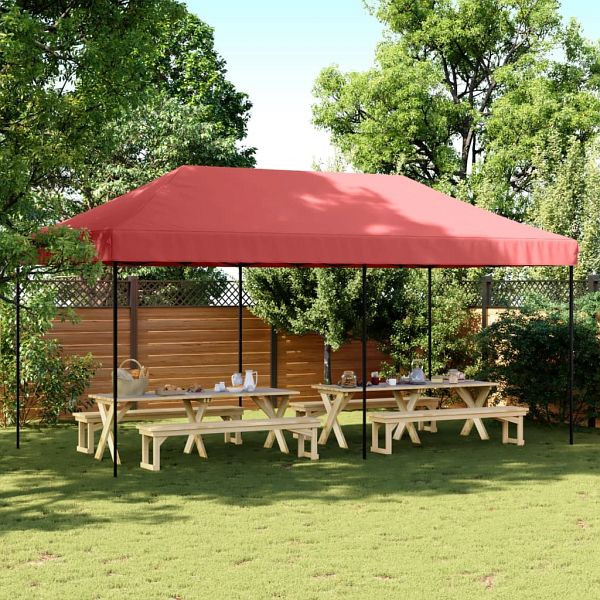 vidaXL Partyzelt Faltbar Pop-Up Burgunderrot 580x292x315 cm, 4004939