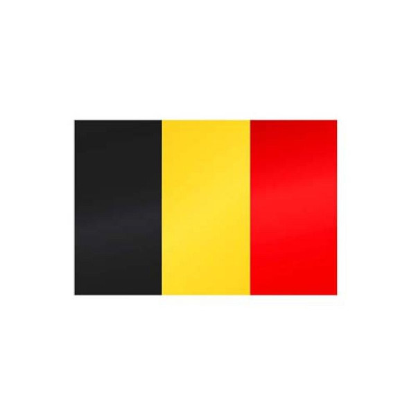 Stein HGS Länderflagge Belgien, 300 x 120 cm (Hochformat), mit Kunststoff-Karabiner, FlagTop 160 g/m², für Fahnenmasten 7 m, ohne Hohlsaum, 26805