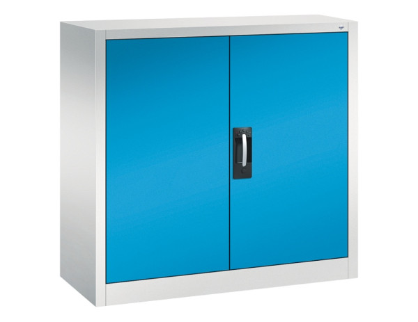 C+P Flügeltürenschrank Serie 13, H1000xB1000xT420mm, 7035/5012, 130944-20 S10081