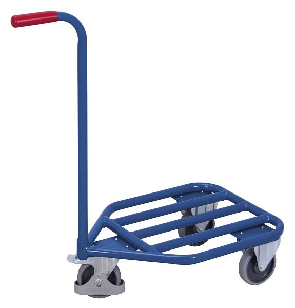 VARIOfit Griffroller mit Stahlrohrladefläche, Ladefläche: 565 x 450 mm, RAL 5010 enzianblau, sw-450.805