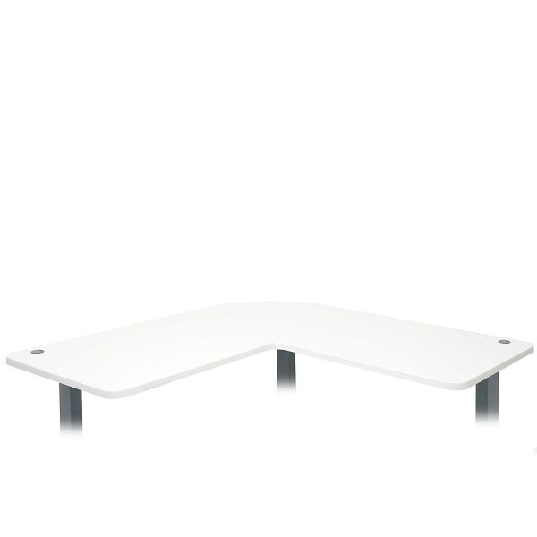 Mendler Tischplatte HWC-D40 für Eck-Schreibtisch, Schreibtischplatte, 90° MVG, weiß, 62775