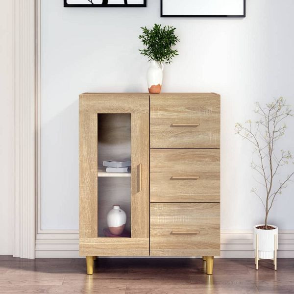 vidaXL Sideboard Sonoma-Eiche 69,5x34x90 cm Holzwerkstoff, 812207