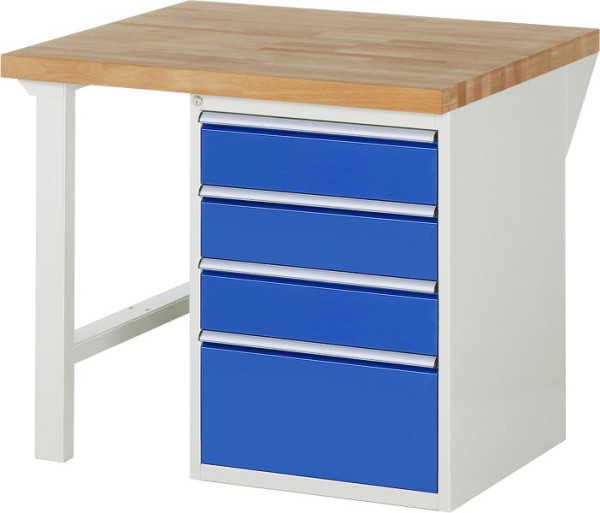 RAU Werkbank Serie 7000 - Baukasten-Bauweise, 4 x Schublade, 1000x840x900 mm, 03-7510A1-109B4S.11