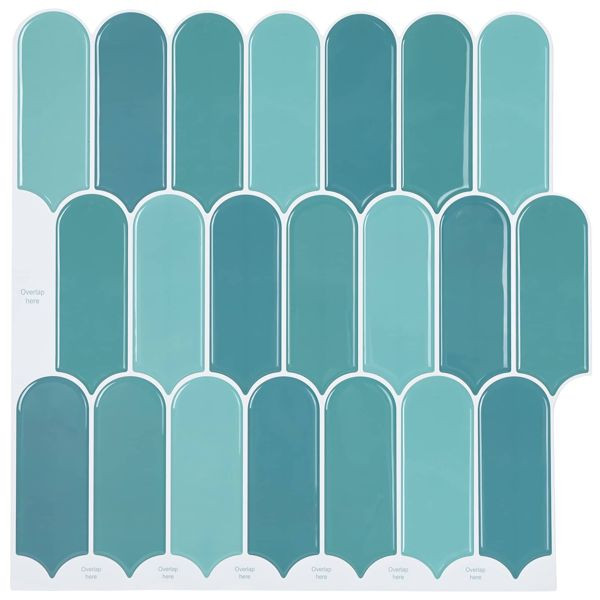 vidaXL Federfliese 50-teilig Blau 30 x 30 cm Polyurethan und PET, 42046209