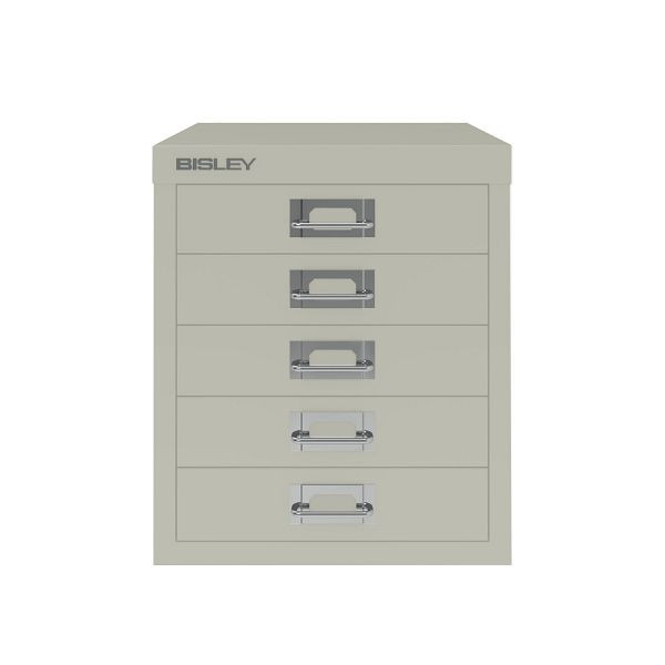 Bisley MultiDrawer™, 5 Schubladen à H 51 mm, DIN A4, 673 gänsegrau, L125673