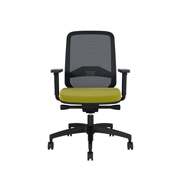 Bisley Bürodrehstuhl Bali, Rückenlehne aus Netzbezug, Mit Armlehnen Kunststofffußkreuz, TN9702 lime, BALIKLRT0015TN9702