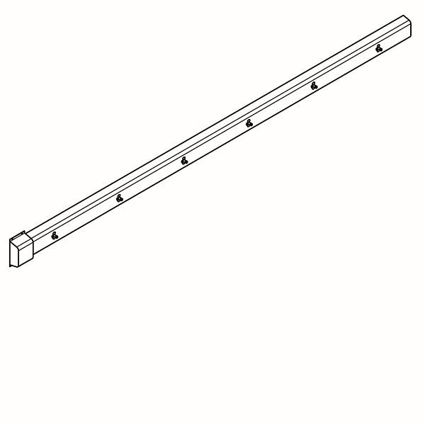 KWC Armatureneinheit, Edelstahl, Wandmontage, 6 Waschplätze, 3640 mm, Wasseranschluss von hinten links, 2030066281