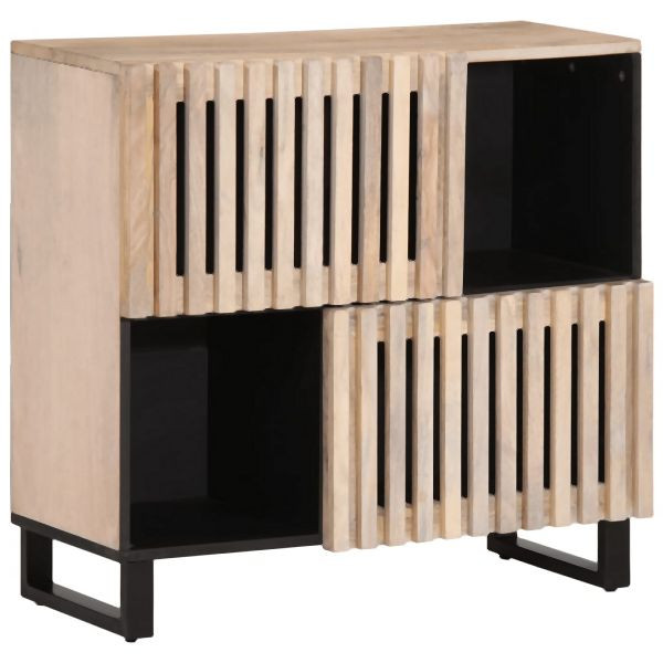 vidaXL Sideboard 80x34x75 cm Massivholz Mango, robust, 377572