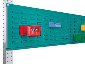 Manuflex Werkzeug-Schlitzplatte für UNIVERSAL und PROFI, Nutzhöhe = 300 mm, für Tischbreite 1000 mm, Wasserblau, ZB0071.5021