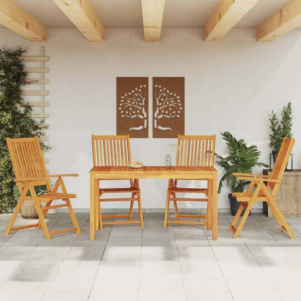 vidaXL 5-tlg. Garten-Essgruppe Massivholz Akazie, 3295257