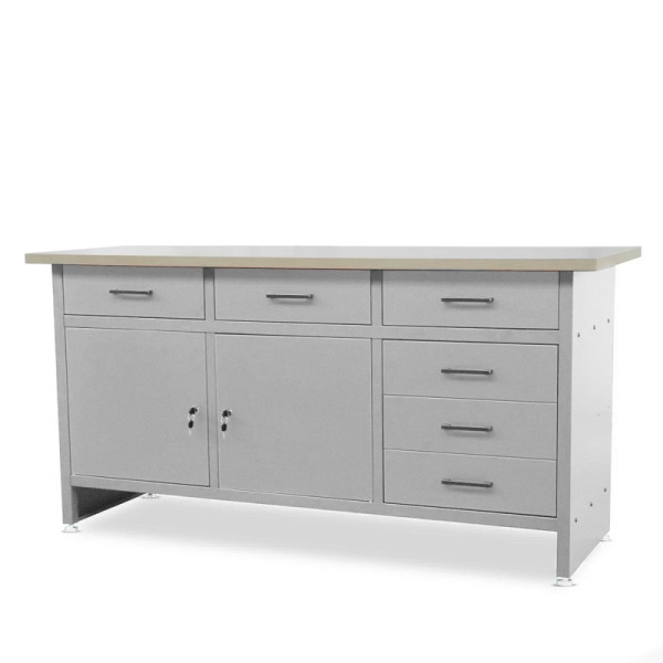 Jan Nowak Werkbank HENRY, 1700 x 850 x 600 mm, grau, 1828