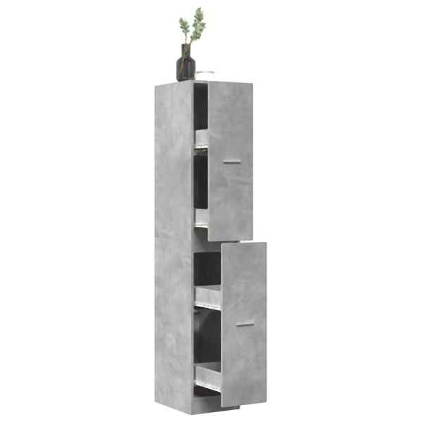 vidaXL Apothekerschrank Betongrau 30x41x174,5 cm Holzwerkstoff, 3309630