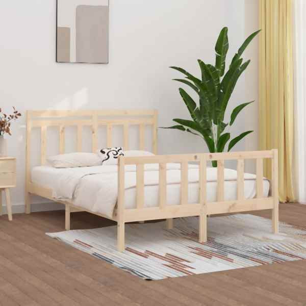 vidaXL Massivholzbett Kiefer 120x200 cm, 3107023, 8720287058076